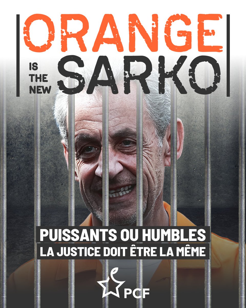 🚨 EN DIRECT : Nicolas Sarkozy vient d’être incarcéré.

Un symbole d’une République abîmée par des années de pouvoir au service des puissants qui panse ses plaies. 

Notre combat, lui, reste le même : justice sociale, justice fiscale, justice tout court.