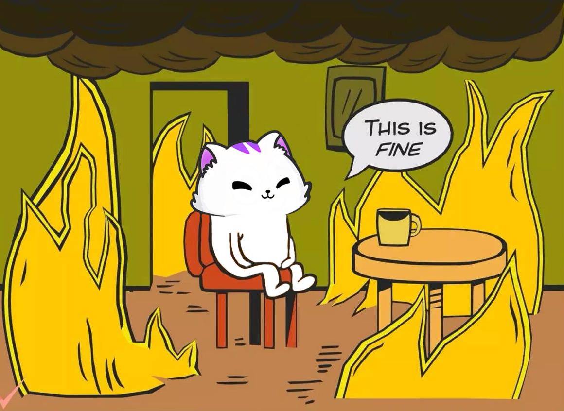 it's fine. this is fine.