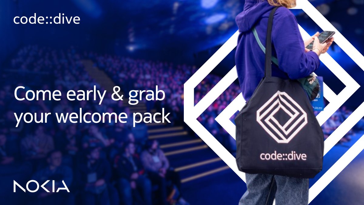 code_dive_pl's tweet image. Get ready – code::dive is happening this Thursday! 🚀
Each participant joining us on-site will receive a welcome pack – our way of saying “good to see you again!” The first 1000 attendees will find something extra inside – surprises from us our perks partners 🎁
See you there!