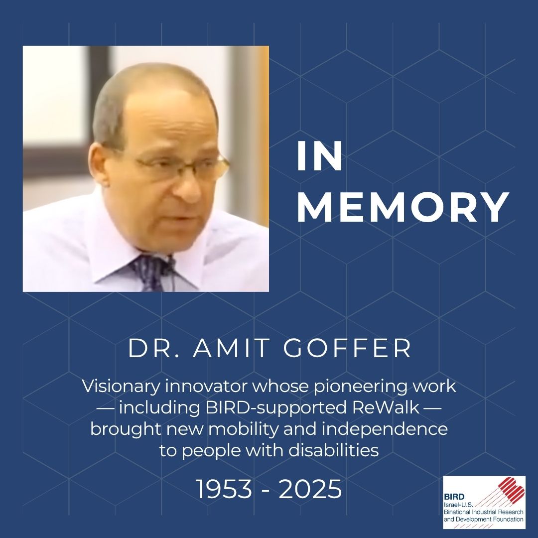 We mourn the loss of Dr. Amit Goffer - a true innovator whose empathy and perseverance gave new hope to people with paralysis.

BIRD was honored to support his ReWalk project, which changed countless lives.

🎥 <a href="/TechnionLive/">Technion Israel</a> tribute: youtube.com/watch?v=7GUZG1…