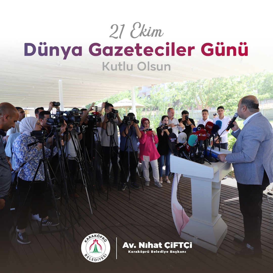 Kalemi hakikatin kılıcı, not defteri toplumun hafızası olan tüm gazetecilere teşekkür ederiz. 

Zorlu görevlerinde büyük riskleri göze alarak çalışan, haber alma özgürlüğümüzün neferleri olan tüm basın emekçilerinin #DünyaGazetecilerGünü kutlu olsun.
