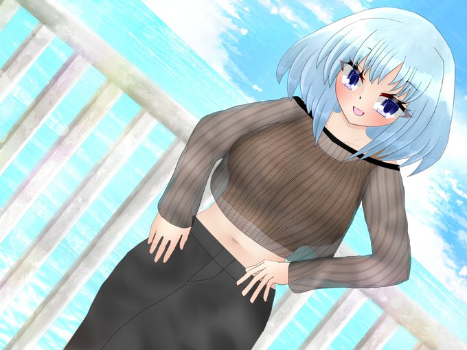 #oc #一次創作 #イラスト 
#絵柄好みって人にフォローされたい 
過去イラストの再掲。
私服の女の子 