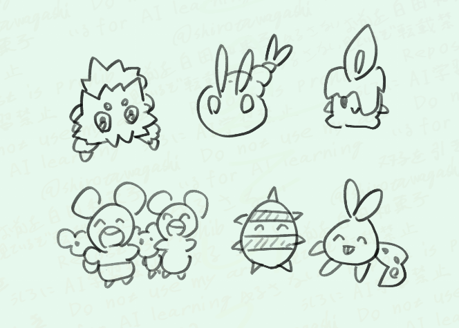 見ないで描いた今のリアル私の手持ち
フシデちゃんまともに描いたことないので終わってて草です 