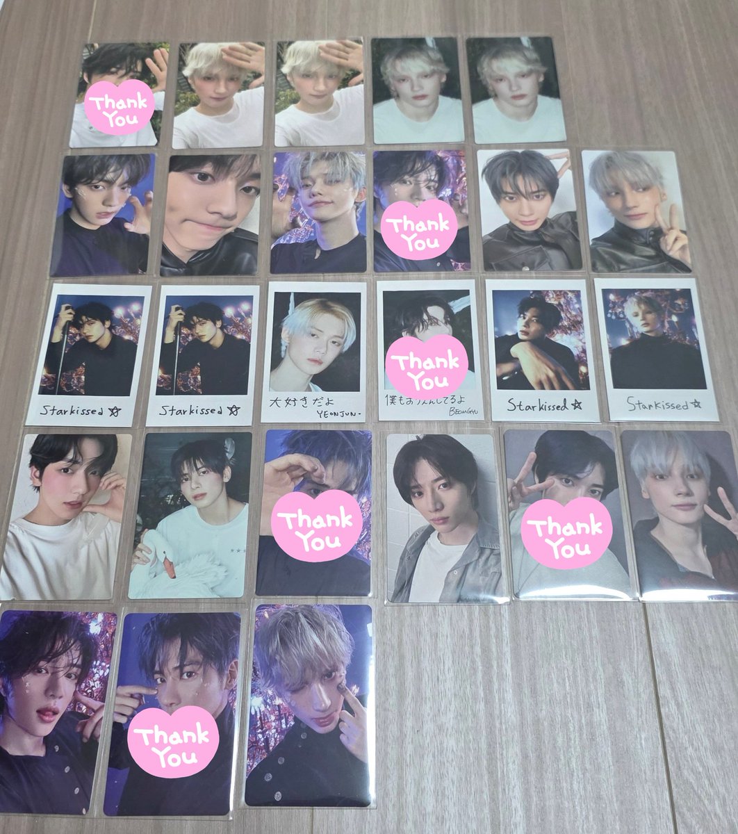 yj_sc88's tweet photo. TOMORROW X TOGETHER starKissed交換  TXT トレカ交換

【譲】画像のもの

【求】ヨンジュン 💛＞❤️  
            または未使用シリアル

郵送または12/6~7名古屋 12/13国立 手渡し
お気軽にお声掛けください🐱💫 https://t.co/mW5zUe9QWb