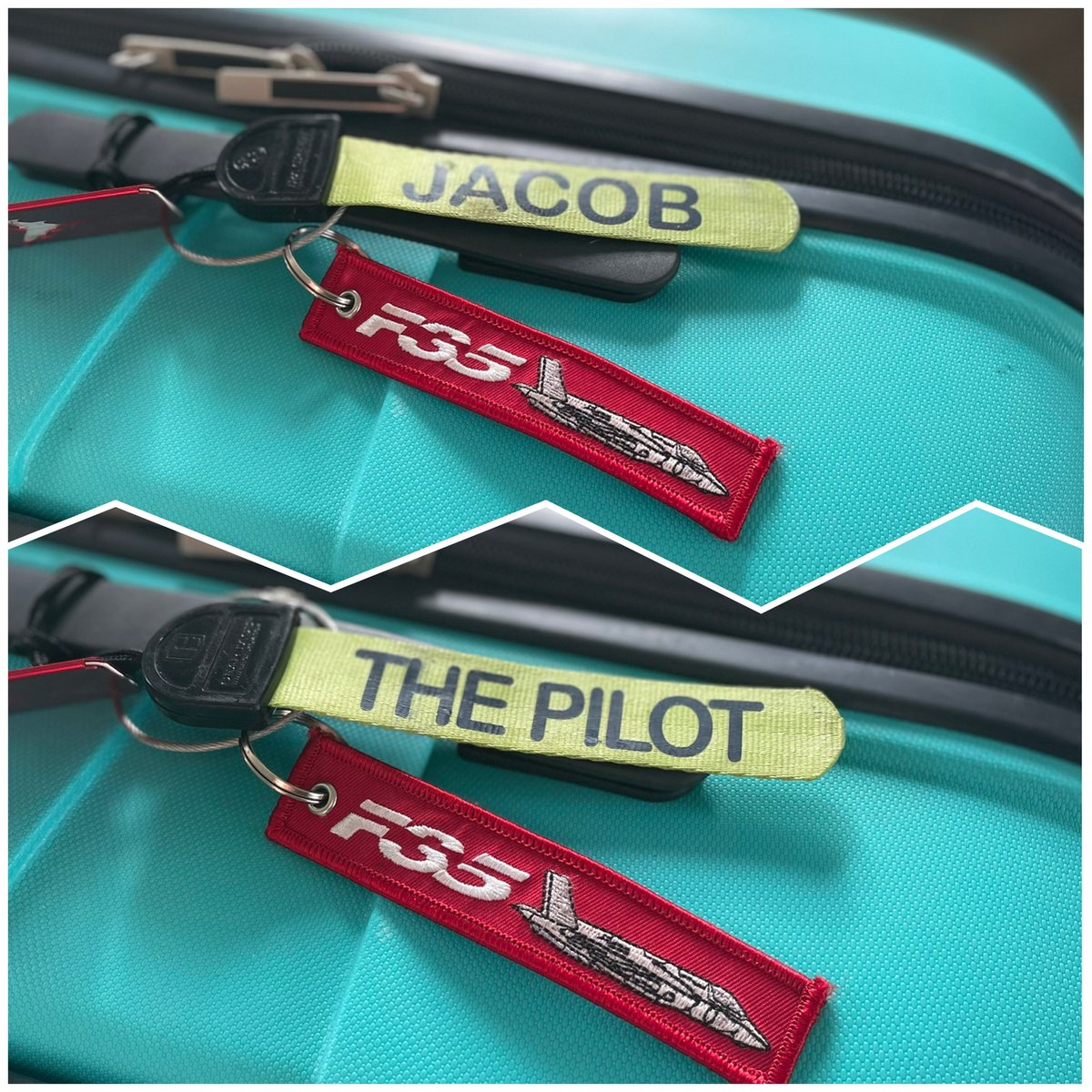 I love the <a href="/thef35/">F-35 Lightning II</a> so much I even have a luggage tag for my holidays just incase they need a pilot!