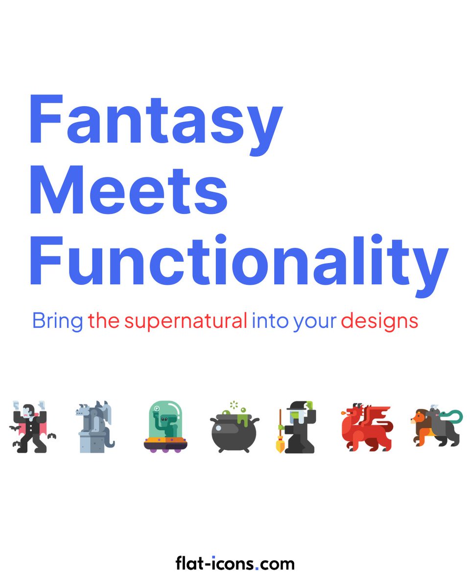 flat1cons's tweet image. 🔮 Unleash mythic design 🐉
70 supernatural icons—vector, scalable &amp;amp; customizable.
👉 flat-icons.com
#SupernaturalIcons #FlatIcons #FantasyDesign🔮
