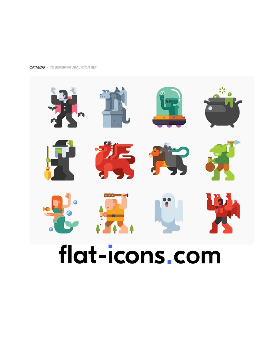 flat1cons's tweet image. 🔮 Unleash mythic design 🐉
70 supernatural icons—vector, scalable &amp;amp; customizable.
👉 flat-icons.com
#SupernaturalIcons #FlatIcons #FantasyDesign🔮