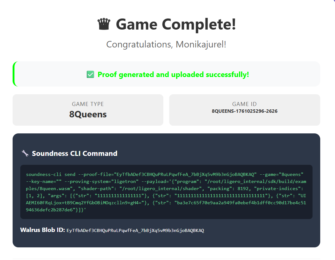 monikayadav1980's tweet photo. π» Proof #21 generated & submitted through the Soundness CLI β smooth, precise, and unstoppable. βοΈβ¨
Team Bloop keeps the zk engines humming. ππ
Props to @SoundnessLabs & @TheHubKeeper for keeping the zero-knowledge vibe alive! β‘π
#TeamBloop #SoundnessCLI #zkProofs https://t.co/dtKN6o0NE9