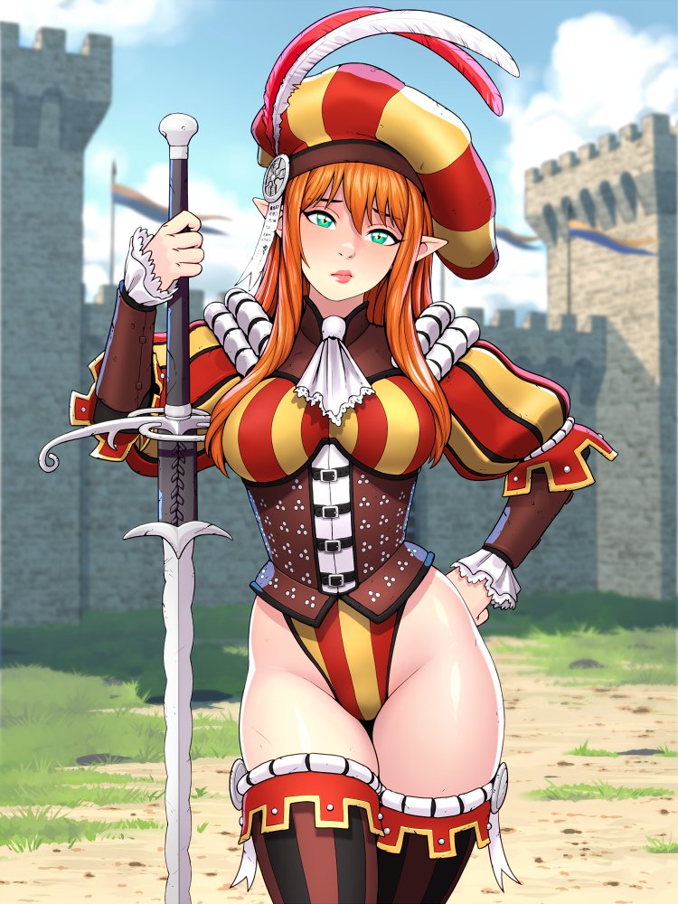 Elven Landsknecht mercenary