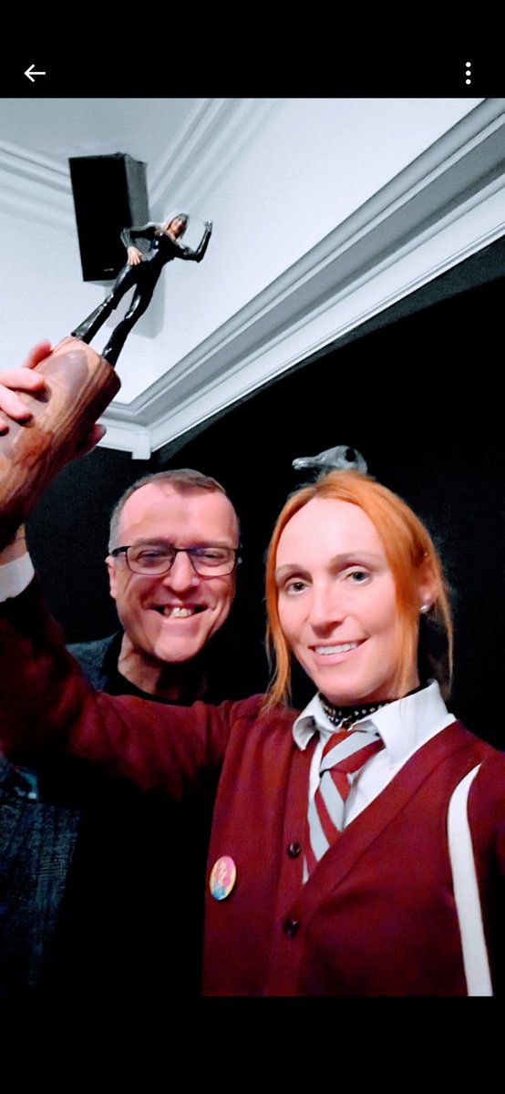 Pure Lucie and myself with our trophy after winning the night of the cane competition.