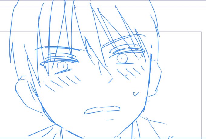 ネーム→下書き→線画→仕上げ 