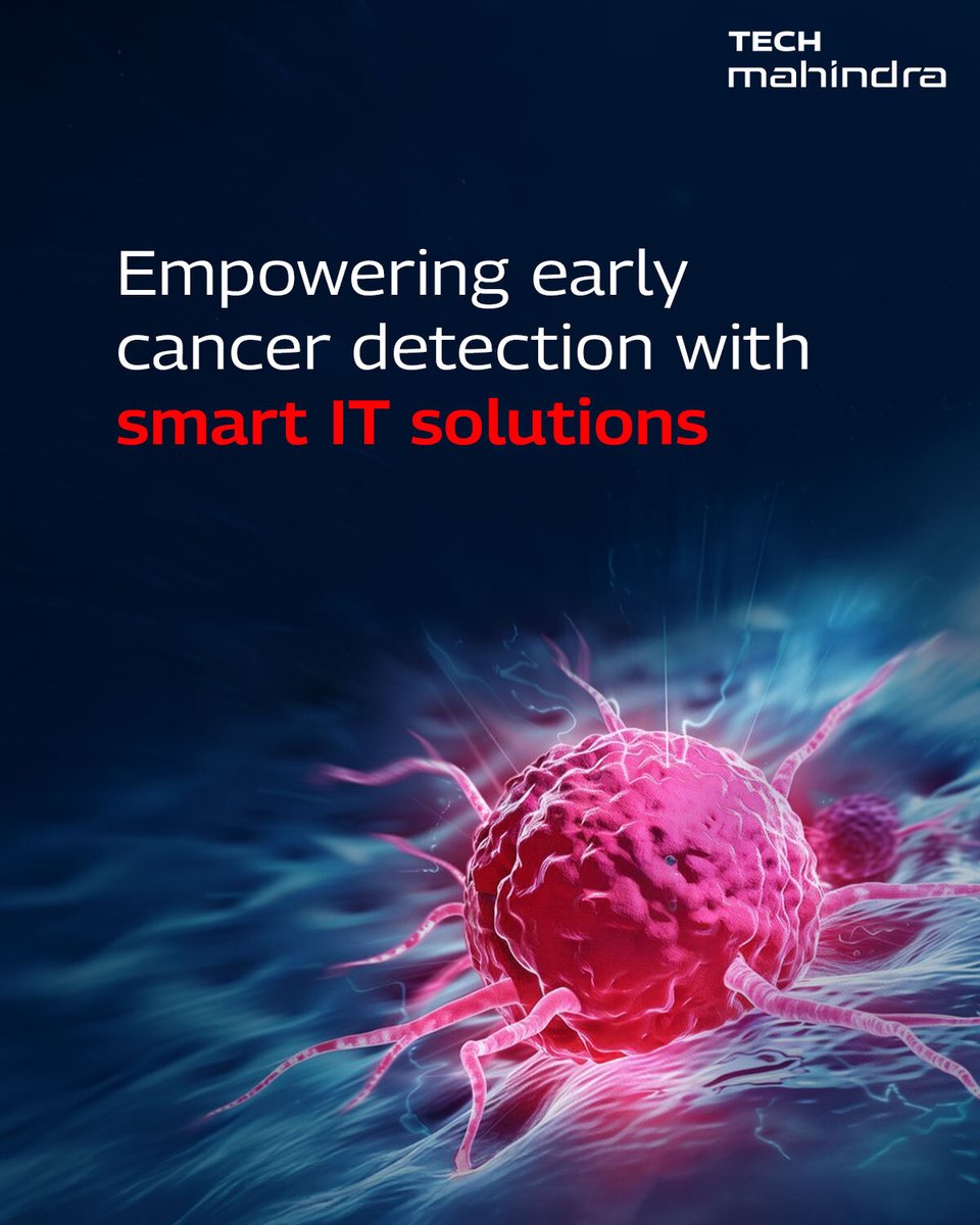 tech_mahindra's tweet image. Early detection of #BreastCancer saves lives- and technology is making it faster, smarter, and more accessible.

Breast cancer is now the most common cancer among women worldwide and about 66% of breast cancer cases are diagnosed at a localized stage- before cancer has spread…