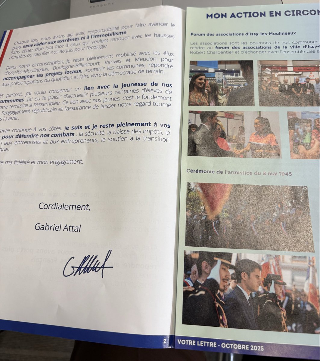 cecilesou's tweet image. Gabriel Attal tente aujourd’hui de se présenter comme un député « de terrain », alors qu il est l’un des visages les plus loyaux de la Macronie.
Mais à lire son bilan, on peine à voir ce retour au concret. #HautsDeSeine #Vanves