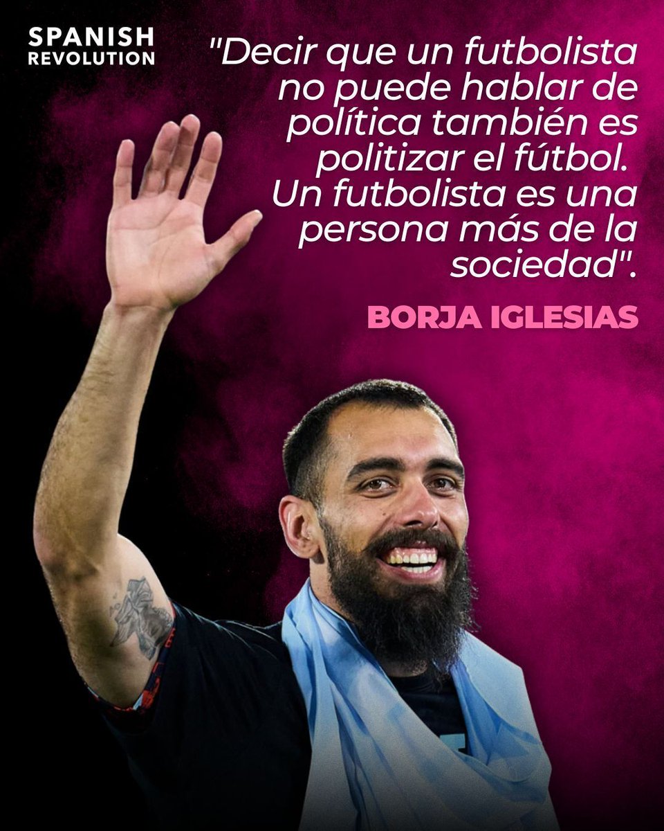 Spanish_Revo's tweet image. Borja Iglesias lo tiene claro: no hay neutralidad posible cuando el racismo, el machismo o la homofobia siguen marcando goles cada domingo.
El problema no es que hable, sino que diga lo que muchos callan.