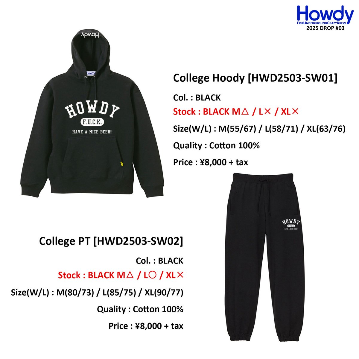 Howdy_fuck's tweet photo. For Underground Crazy Krew!! 
New items on sale

Howdy web store
https://t.co/qSSLCEM1fw https://t.co/gWh1tfG8gm
