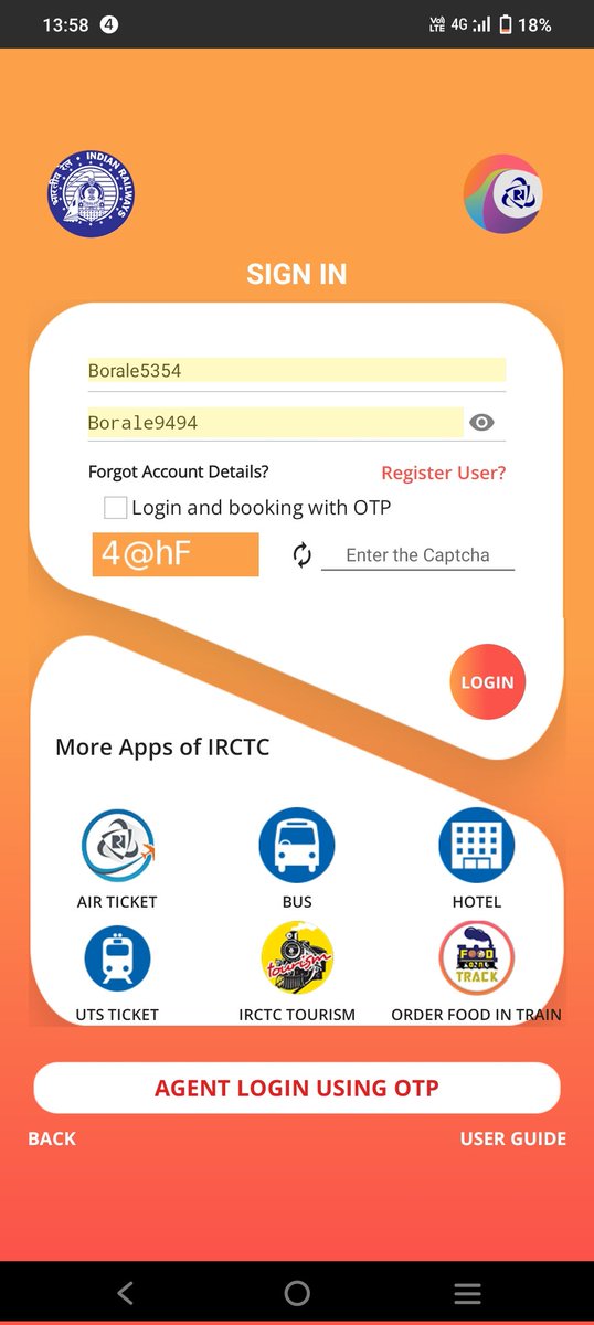 samadhan9494's tweet photo. @IRCTCofficial I forgot my password, please tell me the password https://t.co/NXQBvv6x1c