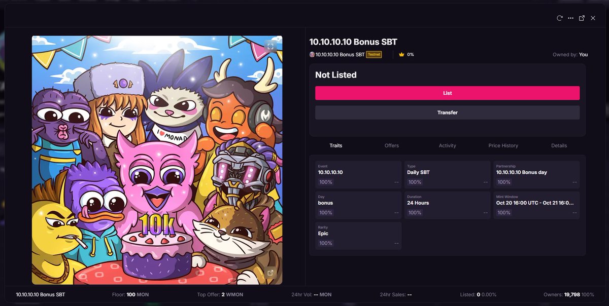 svnTank's tweet image. Welcome to 10 days of the 10k squad

BONUS DAY -  @the10kSquad
× @overnads @meowwnads @chogstarrr @slmndNFT @LaMouchNFT @Chewy_xyz @Monshape @thedaks_png

200+ GTD and FCFS wl🏆

Go mint yours and start your journey:
the10ksquadhub.com/10.10.10.10/da…

Mint is open for 24h only!