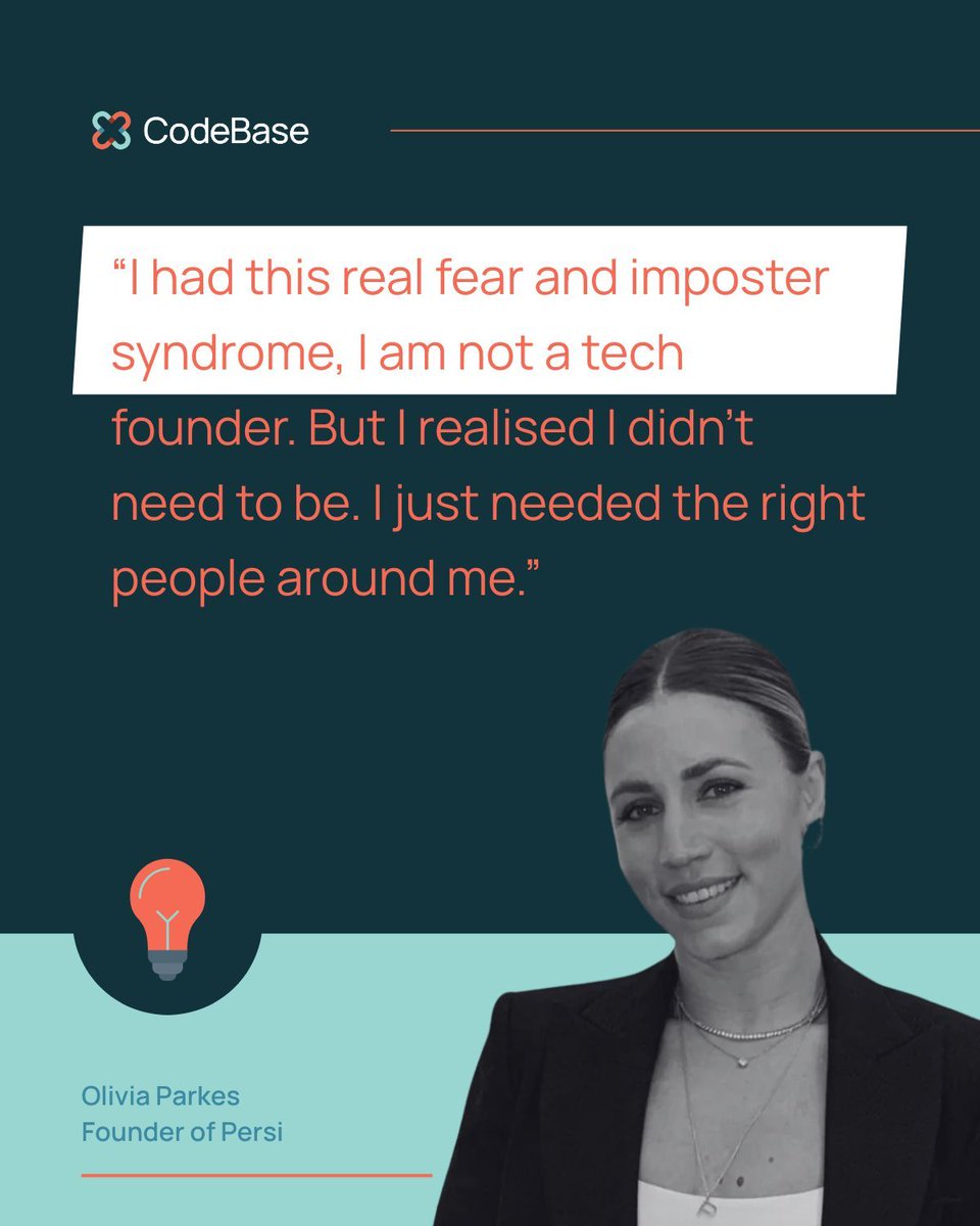 CodeBaseTech's tweet image. Confidence isn’t built alone.
With support from Techscaler by CodeBase, Olivia Parkes transformed Persi from vision to venture, showing what founders can do with the right structure and community.
Read the full case study: thisiscodebase.com/case-studies/o…