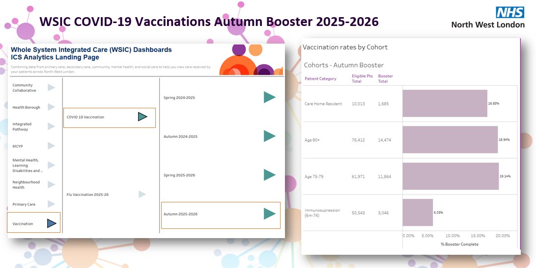 WSIC_'s tweet image. Great news! WSIC now hosts updated COVID Booster dashboards:
✅ Spring &amp;amp; Autumn 2024–25
✅ Spring &amp;amp; Autumn 2025–26
Plus, a refreshed user guide to help you get started.
Explore now on WSIC!
#COVID19 #NWL