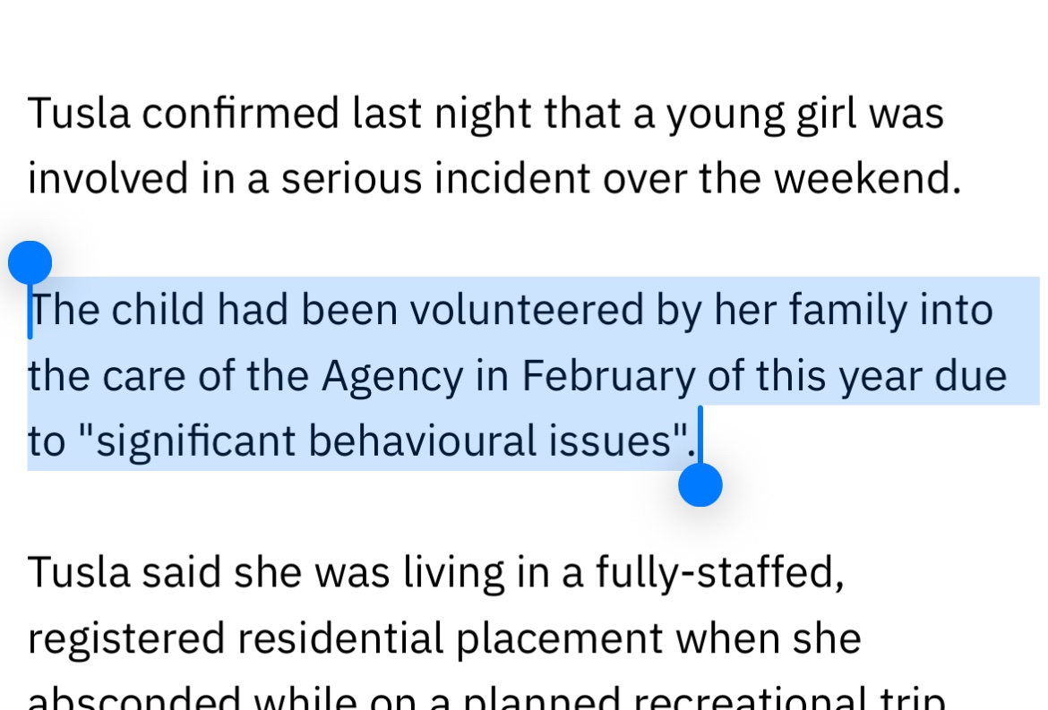 How is it appropriate to release this information, vilification of a ten year old? <a href="/rtenews/">RTÉ News</a> onboard with goverment strategy of victim blaming. 

rte.ie/news/2025/1021…