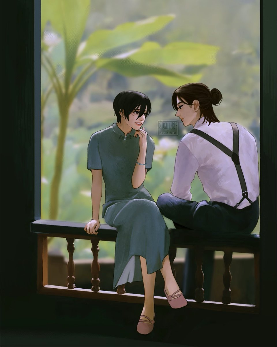 Just a casual chat… with a not-so-accidental glance.

#エレミカ  #eremika #エレン #ミカサ #에렌미카 #aot #AttackOnTitan