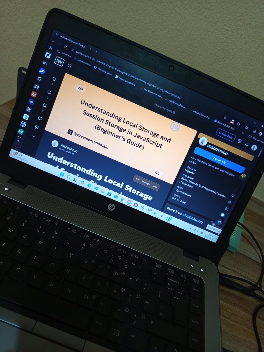 dreamwisedomain's tweet image. Day 56 of My 60-Day JavaScript Technical Writing Challenge.

Quote of the day: &quot;Dream requires sacrifice&quot;

Topic: Understanding Local Storage and Session Storage in JavaScript (Beginner’s Guide) 👇

#JavaScript  #TechnicalWriting   #OpenToWorks