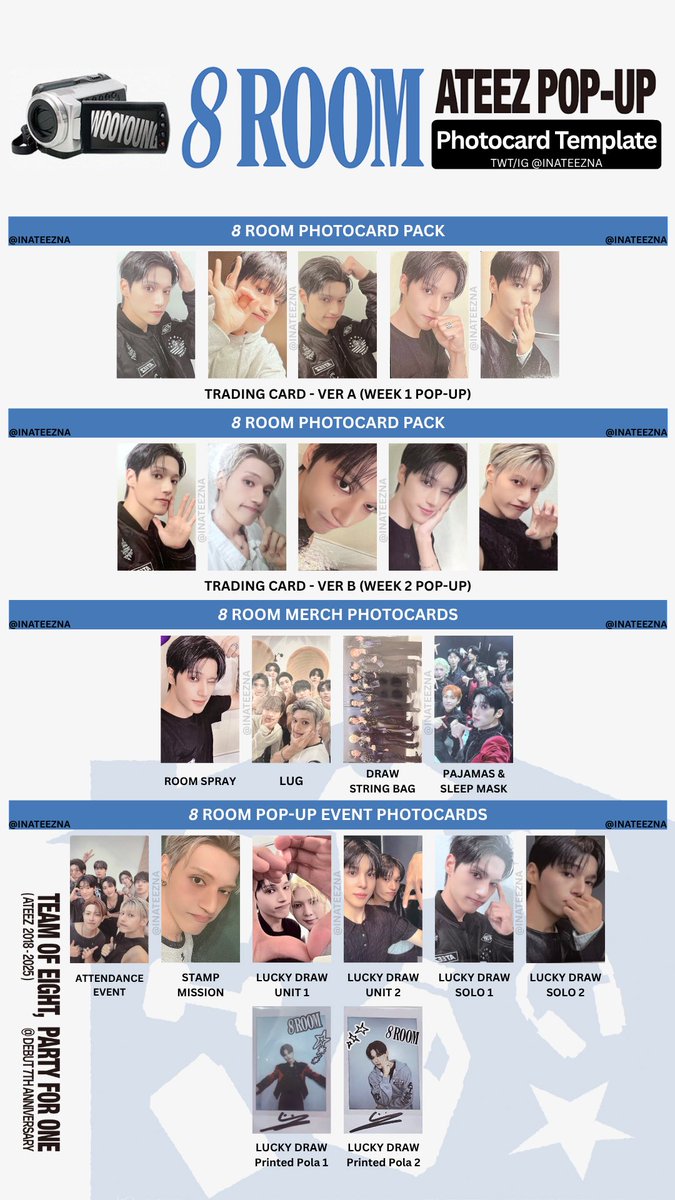 ATEEZ 8ROOM POP-UP PHOTOCARD TEMPLATE complete #ATEEZ_8ROOM