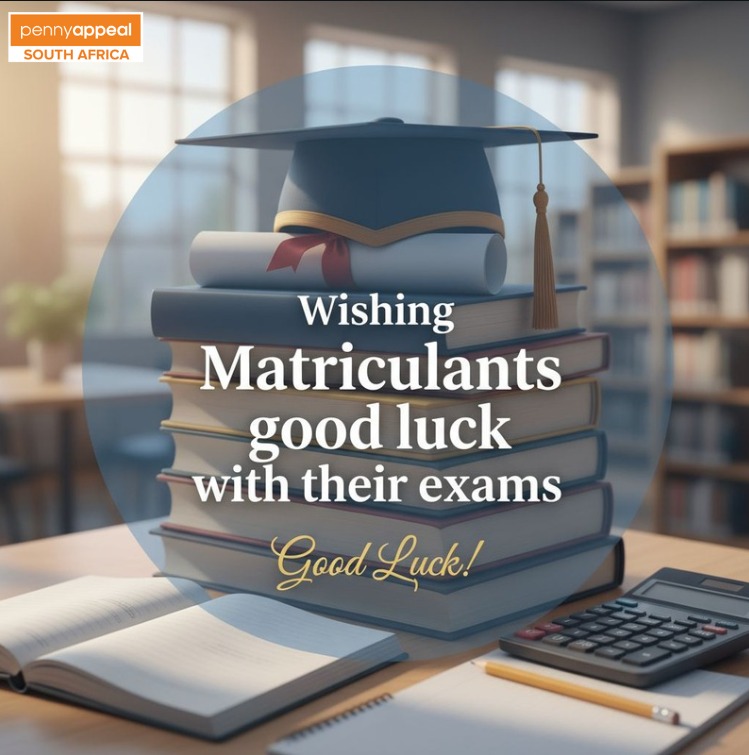 To all the Matriculants starting their final exams — your hard work and late nights will pay off. Believe in yourself and give it your best. Wishing you strength, focus, and success!  

#goodluckmatriculants #pennyappealsa #exams2025