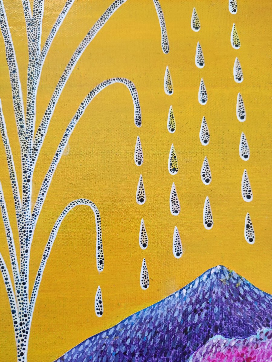 BarbaraRussa's tweet image. Spring, acrylic and gold leaf on canvas, 70x100cm, 2025

Working on this piece was a journey of its own. Took many turns, ups and downs to finally arrive at a place where I'd be happy with it. 

#landscape #ModernArt #ModernDecor #painting #artjourney #symbolism #mountainscape
