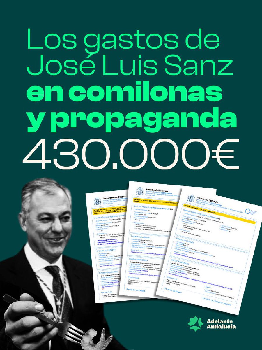🍤 Con la que está cayendo el Ayuntamiento de Sevilla publicó ayer el gasto de 430.000€ de los sevillanos en catering y propaganda

Ni limpieza de las calles, ni movilidad, ni lucha contra la exclusión, ni desratización... Comilonas y autobombo.