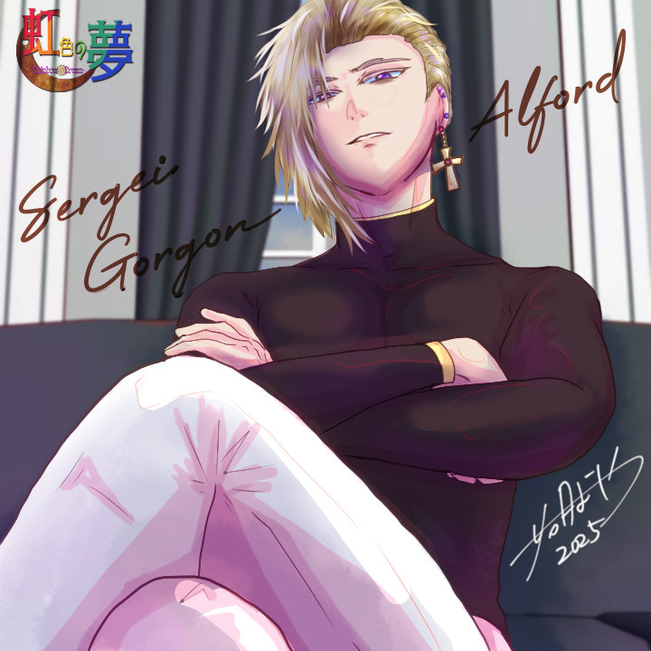 #虹色の夢
セルゲイ役の白狼さんから素敵な二周年記念ボイスを頂いていたのに、しっかり反応できていなくて申し訳ありませんでした💦
ちょっと締切に追われていたので、きちんとした絵が出せず…！大変遅くなりましたが、描き下ろしセルゲイです♥
白狼さんのセルゲイ、どんどん苦労性になってて草ｗ