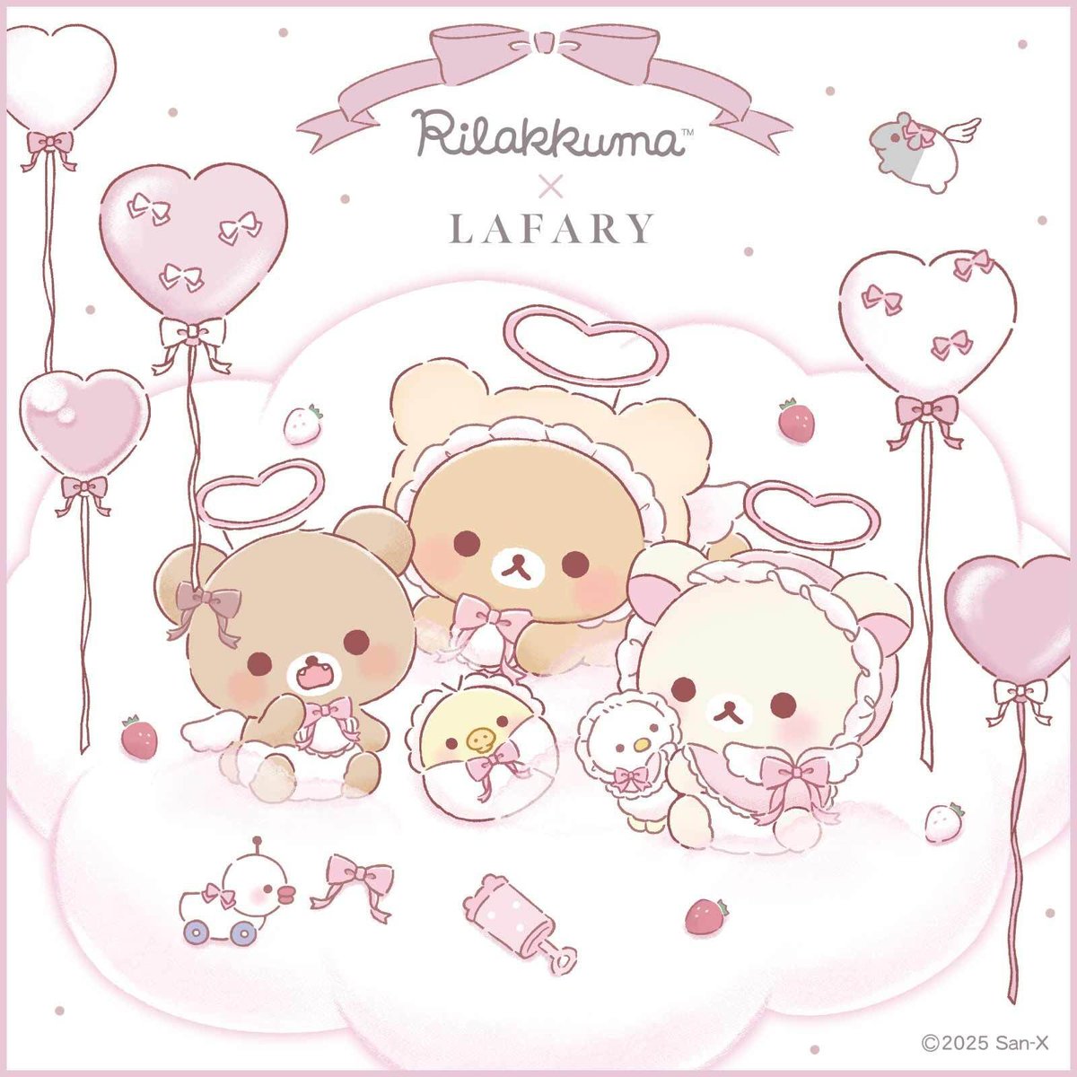 lafary_jp's tweet image. 🍓リラックマ×LAFARY🍼
LAFARYオリジナル描き起こし🎀
コラボ商品の発売が決定しました🤍
ふわふわな雲の上、みんなでごゆるり…☁️
とってもあまあまな、ベビーイメージの
リラックマたちが登場🧸
【販売開始日】
LAFARY 渋谷店 原宿店 梅田店 11/14(金)OPEN~
LAFARY ONLINE 11/14(金)12:00~…