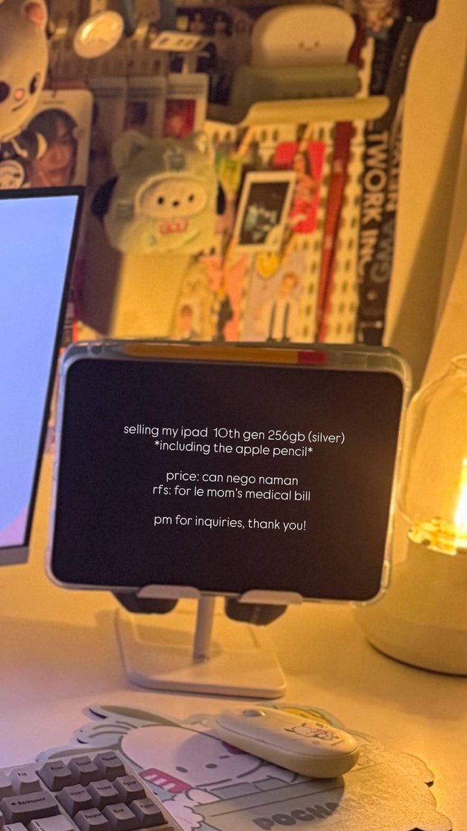selling my ipad 10th gen 256gb (silver)
*including the apple pencil*

price: can nego naman rfs: for le mom's medical bill

pm for inquiries, thank you!

wts lfb ipad 10th gen ph