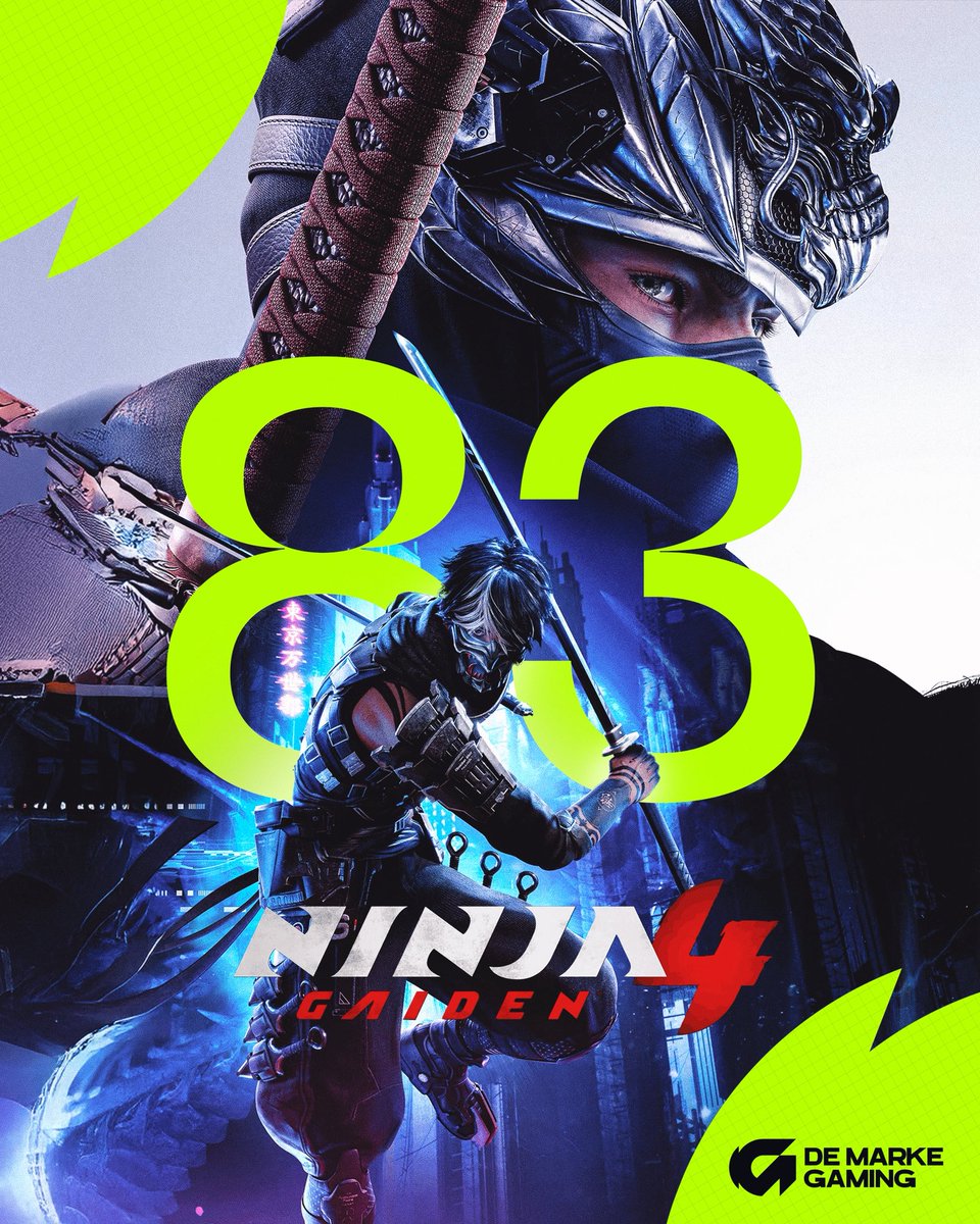 Ninja Gaiden 4, Metacritic’te 83 puanla açılışı yaptı 🥷

Oyun, Game Pass’te mevcut ve Türkçe dil desteğine sahip 🇹🇷