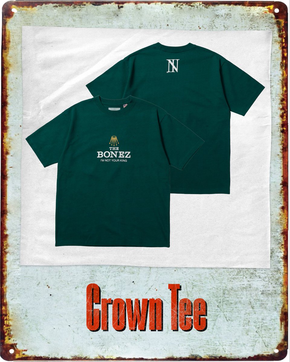 Goods Info】 Crown Tee Price : ¥5,500- (in tax) Color：Green Size