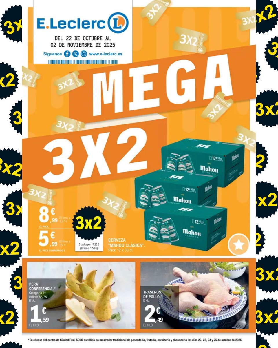 ¡Megamés 3x2 en E.Leclerc Soria! Llévate 3, paga 2. Folleto completo: folletos.e-leclerc.es/eleclerc-spain…