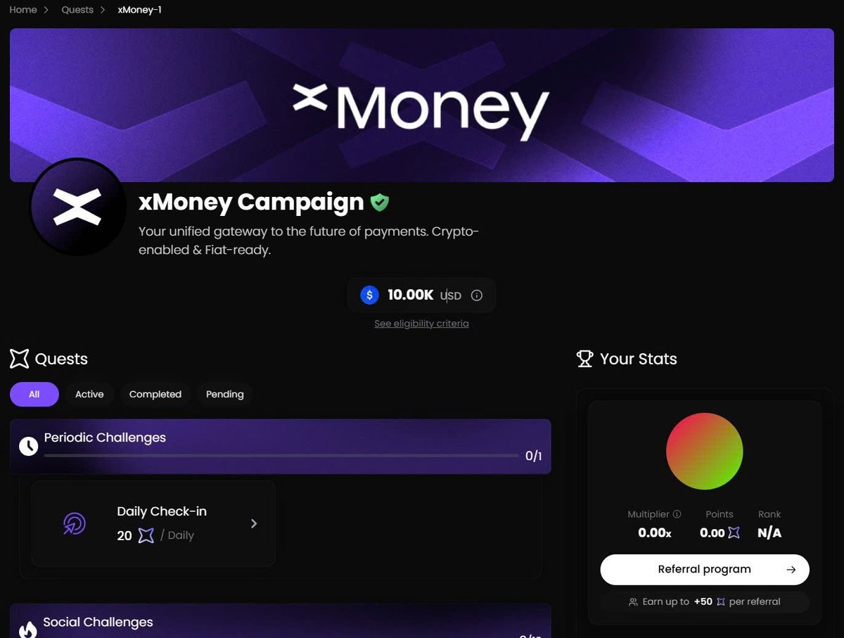 Research | ποΈβπ¨οΈ.... (@allooae) on Twitter photo Airdrop <a href="/PulsarMoneyApp/">Pulsar.Moneyγ -o- γ</a> - The Future of Global Payments
- Raised: $31,5M - Sui Foundation - MultiversX.
π Platform:
xMoney is a licensed global payments network allowing businesses to accept cards, mobile wallets & crypto.
Built with MultiversX + backed by real compliance Airdrop <a href="/PulsarMoneyApp/">Pulsar.Moneyγ -o- γ</a> - The Future of Global Payments
- Raised: $31,5M - Sui Foundation - MultiversX.
π Platform:
xMoney is a licensed global payments network allowing businesses to accept cards, mobile wallets & crypto.
Built with MultiversX + backed by real compliance