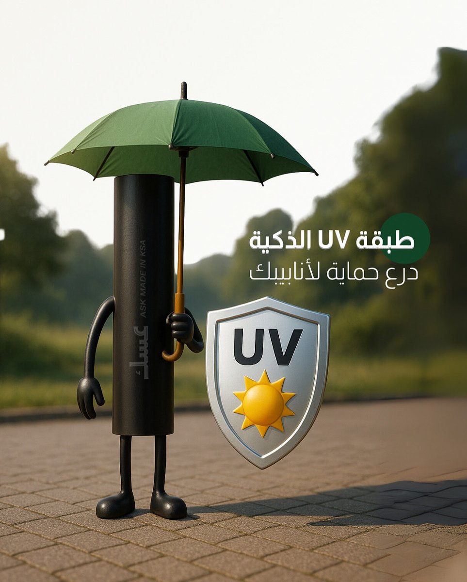 ودّع تلف الأنابيب 👋🏼
الناتج عن التعرض للأشعة فوق البنفسجية ☀️

#عسك_للأنابيب #صنع_في_السعودية