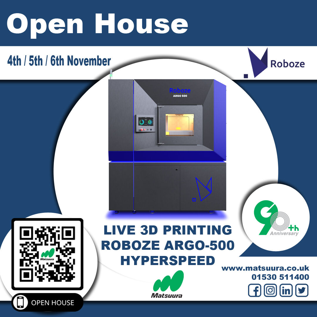 Matsuura_UK's tweet image. MATSUURA OPEN HOUSE ARGO 500 HYPERSPEED: additive manufacturing solution designed to produce super-polymer and composite parts.

NOVEMBER 4th, 5th and 6th - REGISTRATION ESSENTIAL; eventbrite.co.uk/e/matsuura-ope…