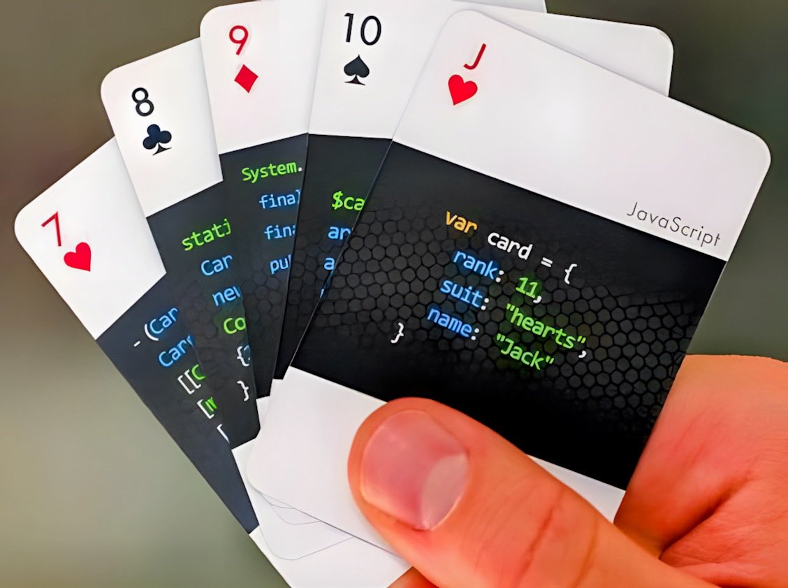 lingodotdev's tweet image. These JavaScript playing cards are cool 👌