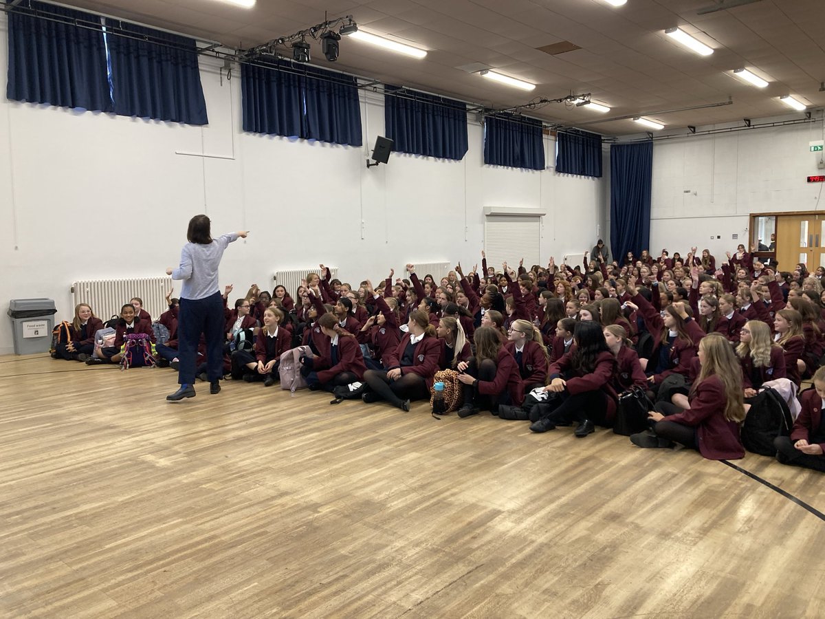 LibraryDGS's tweet image. We had a fantastic day with Katya Balen earlier this month. Year 7 are all reading October October in their library lessons and loved hearing about Katya’s inspiration behind the book. Some excellent work in the writing workshops too!