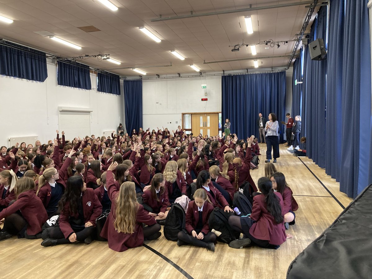 LibraryDGS's tweet image. We had a fantastic day with Katya Balen earlier this month. Year 7 are all reading October October in their library lessons and loved hearing about Katya’s inspiration behind the book. Some excellent work in the writing workshops too!