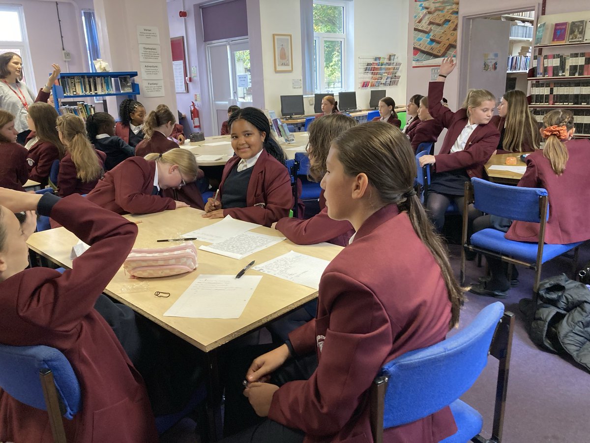 LibraryDGS's tweet image. We had a fantastic day with Katya Balen earlier this month. Year 7 are all reading October October in their library lessons and loved hearing about Katya’s inspiration behind the book. Some excellent work in the writing workshops too!