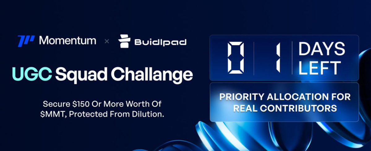 JHON CARTEL Ⓜ️Ⓜ️T (@jhoncartell) on Twitter photo 1 Day Left ⚠️
Win 150$ Undiluted Allocation Ⓜ️Ⓜ️T
🚨Talk about Momentum’s growth, vision & ecosystem impact
🚨Tag <a href="/MMTFinance/">MomentumⓂ️Ⓜ️T</a> & <a href="/buidlpad/">Buidlpad Ⓜ️Ⓜ️T</a> in every post
🚨Add “Ⓜ️Ⓜ️T” next to your X name
🚨Posts can be tweets, threads, videos, or articles
🚨Must be original (no 1 Day Left ⚠️
Win 150$ Undiluted Allocation Ⓜ️Ⓜ️T
🚨Talk about Momentum’s growth, vision & ecosystem impact
🚨Tag <a href="/MMTFinance/">MomentumⓂ️Ⓜ️T</a> & <a href="/buidlpad/">Buidlpad Ⓜ️Ⓜ️T</a> in every post
🚨Add “Ⓜ️Ⓜ️T” next to your X name
🚨Posts can be tweets, threads, videos, or articles
🚨Must be original (no