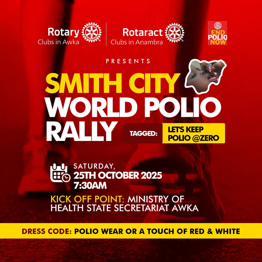 rcawkagra's tweet photo. ANAMBRA POLIO WALK 2025

Let’s take a stand one step at a time to keep Polio at ZERO! 💪

Join us as Clubs in Awka marks World Polio Day with a massive awareness walk to show our commitment to a Polio-free world!. https://t.co/5hQkyhmWas