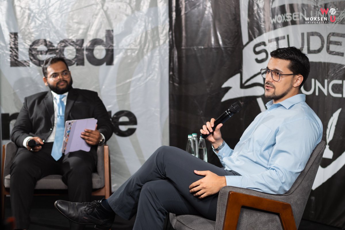 Woxsen's tweet image. First Principles by Dr. Raul — a candid podcast by the Student Council at Woxsen University featuring Dr. Raul. He shares his journey, challenges & the mindset of thinking from first principles — a foundation for future-ready leadership.
#FirstPrinciples #WoxsenUniversity