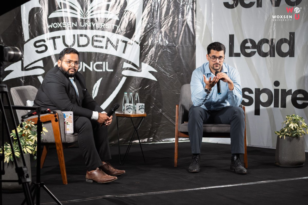 Woxsen's tweet image. First Principles by Dr. Raul — a candid podcast by the Student Council at Woxsen University featuring Dr. Raul. He shares his journey, challenges & the mindset of thinking from first principles — a foundation for future-ready leadership.
#FirstPrinciples #WoxsenUniversity