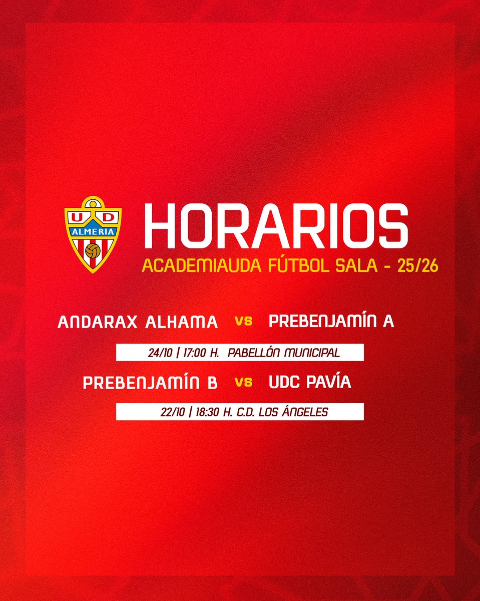 AcademiaUDA's tweet image. 🗓️ Estos son los horarios de la #AcademiaUDA para la jornada del próximo fin de semana.