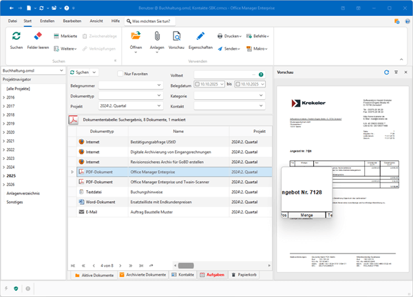 Office Manager #DMS 25.0 wurde heute freigegeben. Details zu den neuen hilfreichen Funktionen finden Sie unter officemanager.de/historie/offic…