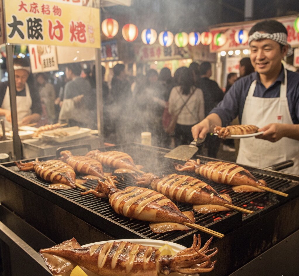 MagicJapan48138's tweet photo. 🌸 Japanese food ✨

32. Ikayaki(いか焼き)

大阪屋台の定番。香ばしいイカの丸焼き。
Ikayaki– Grilled squid, a classic festival food.

#MagicJapan #JapanCulture
#Ikayaki https://t.co/KgWSUeadIc